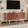 GustoWave Modern TV Console Table, Entertainment Center with Storage &  Sliding Door for Living Room, Bedroom, Office - 3 of 4