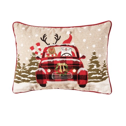 Led light 2024 up christmas pillows