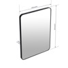 SEVOBAL Bathroom Vanity Mirrors Durable Black Aluminum Framed Mirror with Clear Reflection Rust-Resistant Sturdy, Black, 24"*32"*1.2" - 3 of 4