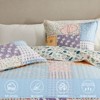 Inhand Microfiber Print Quilt Bedding Set, Flower print Soft Lightweight Coverlet For All Season - 4 of 4