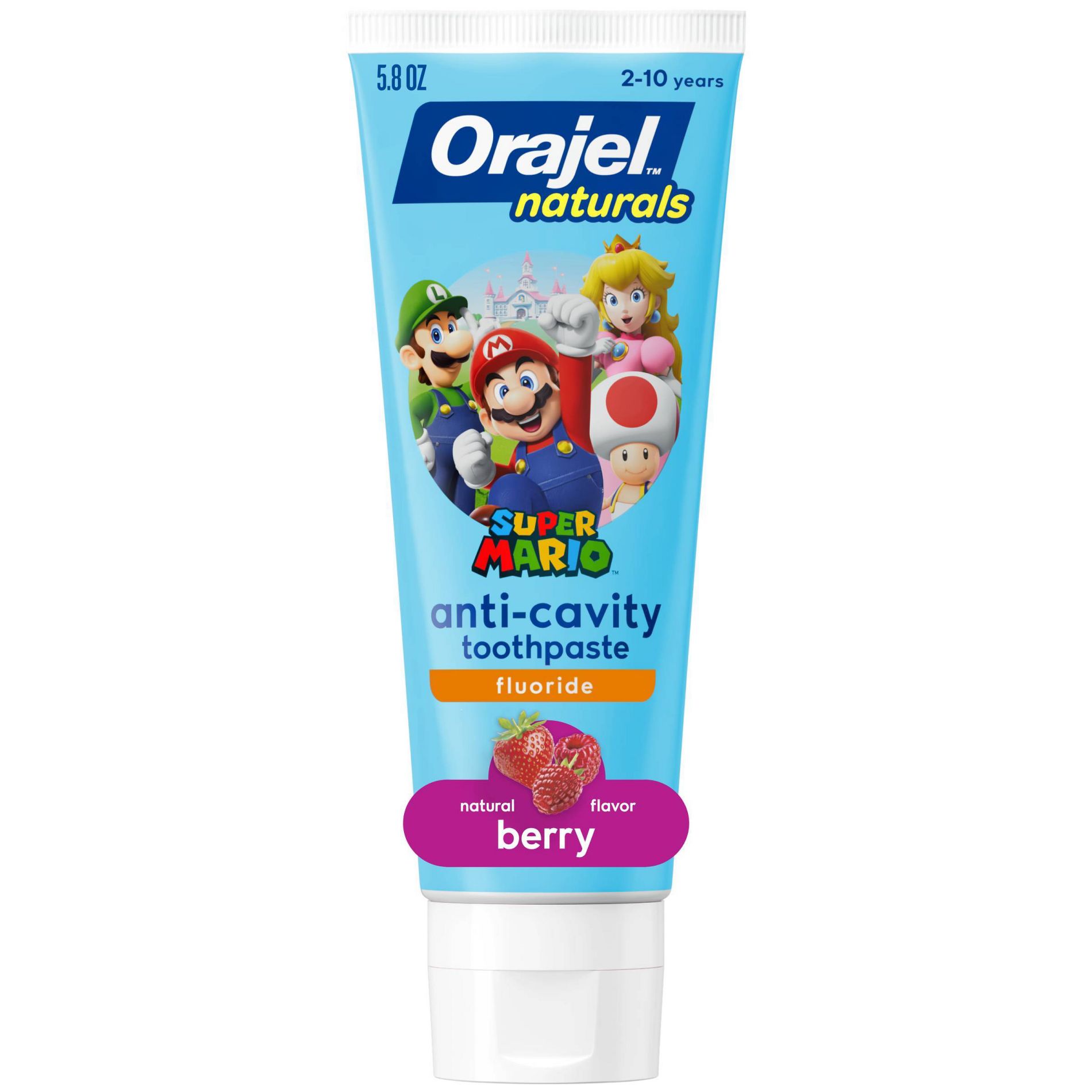 Orajel Kids' Super Mario Fluoride Toothpaste - Strawberry - 5.8oz