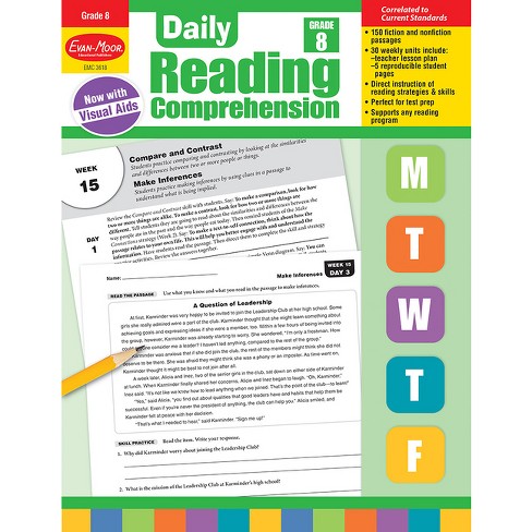 Daily Reading Comprehension, Grade 8 Teacher Edition - by  Evan-Moor Educational Publishers (Paperback) - image 1 of 1