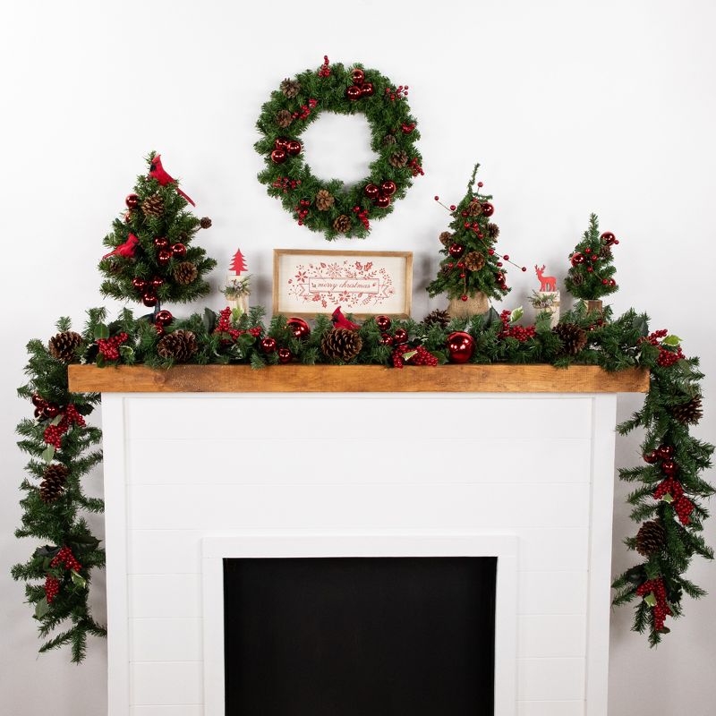 Northlight 9' x 10" Unlit Green Canadian Pine Artificial Christmas Wreath, 5 of 9