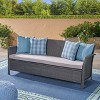 Mid-Century Modern Upholstered ST Lucia 3 Seater Sofa for outside-Christopher Knight Home - 4 of 4