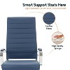 LeisureMod Benmar Modern High Back Leather Office Chair with Adjustable Height, Swivel Base, Ergonomic Design for Home Office, Study, or Workspace - 4 of 4