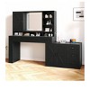 Farmhouse Vanity Desk Set With 6 Drawers & Power Outlet, Makeup Vanity Table With Light Color & Brightness Adjustable For Girls Women - 2 of 4