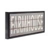 Stupell Industries Farmhouse Rustic Planked Design Black Framed Floater Canvas Wall Art - 3 of 4