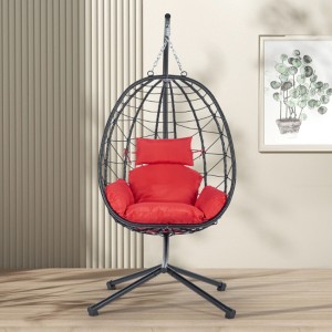 Versatile Indoor-Outdoor Hanging Egg Chair with Stand，Swing Chair- Perfect for Patio, Bedroom, Living Room, and Balcony - 1 of 4
