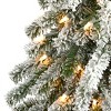 Nearly Natural 5-ft Flocked Alpine Christmas Artificial Tree with 150 Lights and 405 Bendable Branches - 3 of 4
