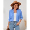 BLUEMING Womens Soft Knit Sweater Cardigan Bracelet Sleeve Open Front Cardigan Above Hip Length Cardigan - 3 of 4