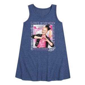JoJo Siwa #Feeling Graphic Sleeveless Aline Dress - Heather Navy - Large - 1 of 4