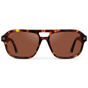 WMP Eyewear Womens Polarized Sleek Double Bridge Aviator Sunglasses - 1 of 4