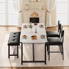 Dining Table Set for 4, Kitchen Table with 2 Upholstered Chairs and Bench, Kitchen Dining Room Set for Small Space, Apartment, Home, Kitchen - 3 of 4