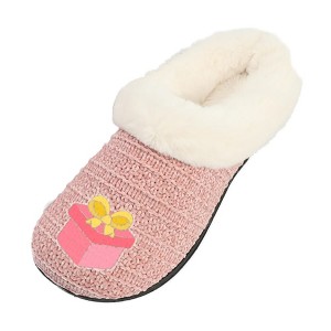 Roxoni Women’s Cozy Faux Fur Slippers with Indoor Outdoor Sole – Festive Holiday Custom Gift Footwear - 1 of 4