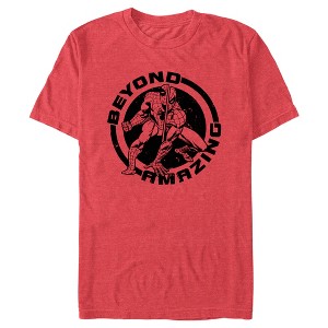 Men's Spider-Man: Beyond Amazing Split Distressed Circle T-Shirt - 1 of 4
