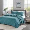 PAGED Full/Queen Coverlet Set Simple Solid Color 3 Piece Bedding Sets, Bed in a Bag with 1 Coverlet and 2 Pillowcases for Bedroom - 2 of 4