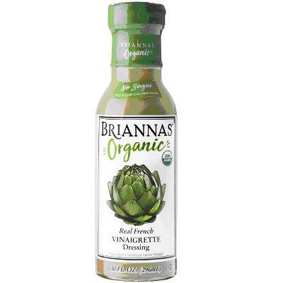 BRIANNAS Organic Real French Vinaigrette, 10 Fl Oz (Pack of 2)