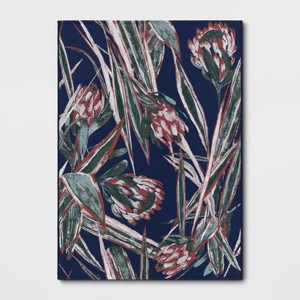 5' x 7' Tapestry Outdoor Rug Cactus Floral - Threshold™: Patio Deck Lightweight Woven Rug - 1 of 4