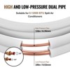 VEVOR 25FT Mini Split Line Set, 1/4" & 3/8" O.D Copper Pipes Tubing and Triple-Layer Insulation, for Mini Split Air Conditioning Refrigerant, White - 4 of 4
