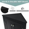Bathroom Corner Cabinet With Doors Adjustable Shelves, Freestanding Floor Storage Cabinet Furniture For Home Kitchen Bathroom - 3 of 4