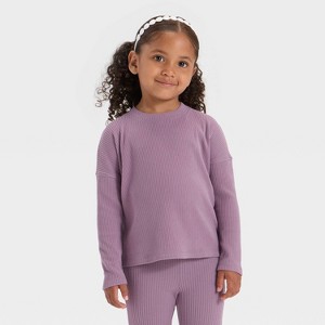 Toddler Girls' Cozy Ribbed Top - Cat & Jack™ - 1 of 3