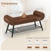 Arceso End of Bed Bench, Modern Bedroom Upholstered Shoe Benches, Ottoman with Metal Frame and Solid Shelf for Bedroom, entryway, Living Room，Foyer - 2 of 4