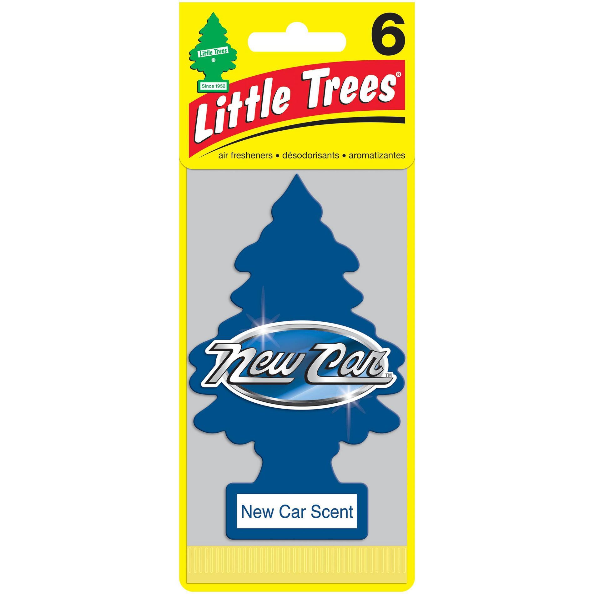 Little Trees 6pk New Car Scent Air Freshener: Solid Car Freshner, Disposable, Non-Powered, New Car Smell