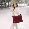 Hachkiko 16 Inch Waterproof PU Leather Laptop Bag - Convertible Backpack & Briefcase with Padding for Work, Travel - 4 of 4