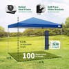 Caravan Canopy V-Series 10 x 10' 2 Straight Leg Sidewall Kit & 10 x 10' Entry Level Angled Leg Instant Canopy w/Set of 4 Black Cement Weights - 3 of 4
