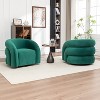 SEYNAR Modern Glam Velvet 360 Degree Swivel Accent Armchair with Tufted Back Set of 2 - 2 of 4