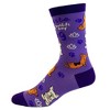 Crazy Dog Women's Namaste Home With My Dog Socks Funny Introvert Yoga Pet Puppy Animal Lover Footwear - 3 of 4
