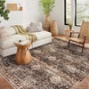 Traditional Distressed Area Rugs for Living Room Bedroom Non Slip Washable Medallion Pattern Printed Thin Carpet Rugs - 3 of 4