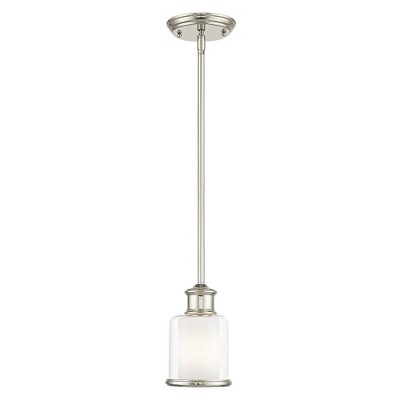 Livex Lighting Middlebush 1 - Light Pendant in  Polished Nickel