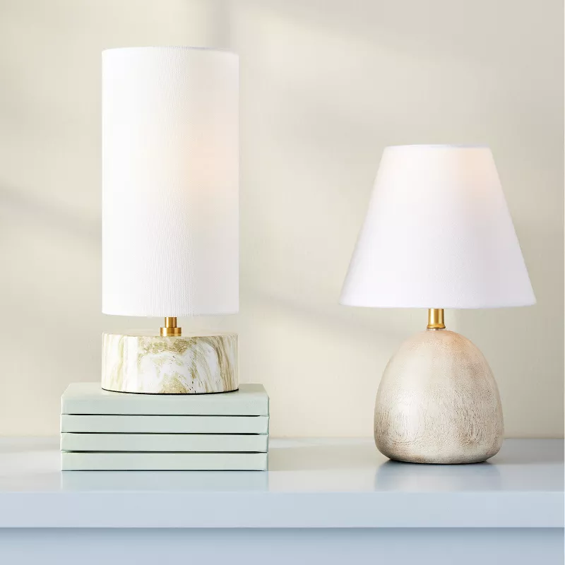 Cordless Table Lamp - Fluted Shade