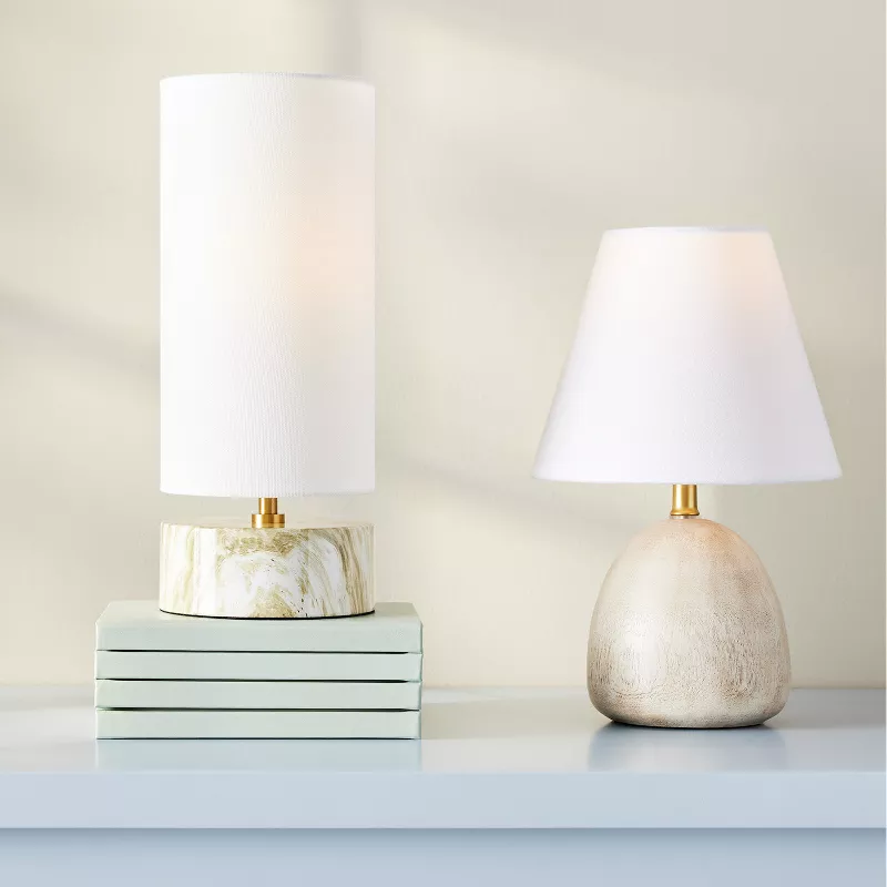 Light Up Your Life: Elegant Small Brass Table Lamp with Soft Cream Fabric  Shade