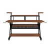 NicBex Home Office Desks Morden Desk with Storage Music Desk with Shelves, Keyboard Tray and Earphone Rack for Music Room - 4 of 4