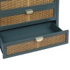 Okak Rustic 3-Drawer Bedroom Dressers with Natural Rattan,Chest of Drawers for Bedroom,Entryway Study,Wooden Dresser Chest - 3 of 4