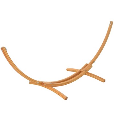 Natural Solid Wood Outdoor Hammock Stand, 128 inches