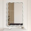 Beautyolove 20 in. W x 30 in. H Rectangle White Wood Framed Wavy Wall Mirror - 3 of 4
