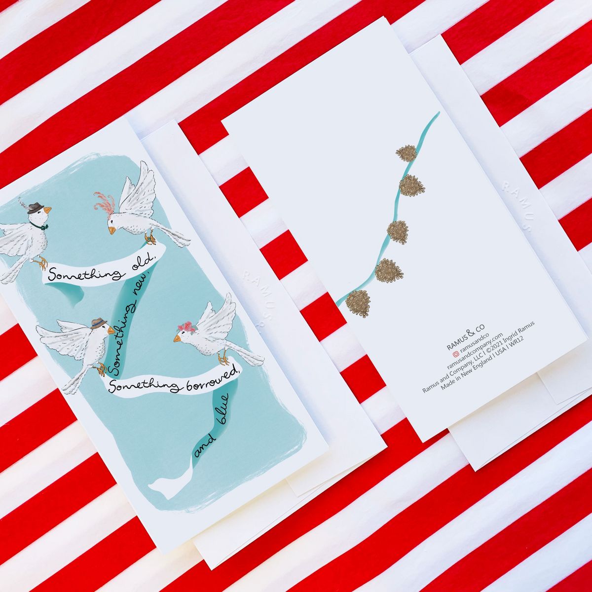 2ct Something Old, New, Borrowed and Blue Long Greeting Card Pack by Ramus & Co - thumbnail 3