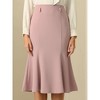 INSPIRE CHIC Women's High Waist Ruffle Hem Midi Length Mermaid Skirt - 4 of 4