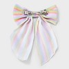 Girls' 2pk Barrette Bow Set - Cat & Jack™️: Fashion Hair Clips for All Hair Types, Polyester and Cotton Mix - 3 of 4