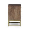 Christopher Knight Home Ansar Boho Handmade Mango Wood Nightstand, Walnut/Gold - 4 of 4