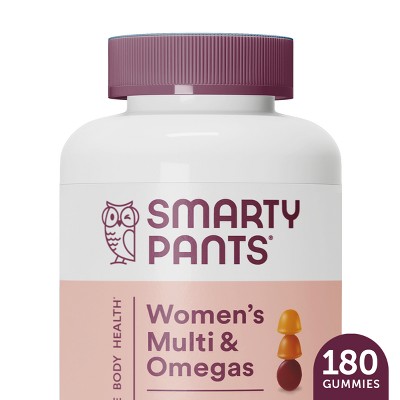 SmartyPants Women's Multi & Omega 3 Fish Oil Gummy Vitamins with D3, C & B12