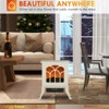 SEVOBAL Indoor Fireplaces 17" Electric Fireplace Heater, Freestanding Fire Place Stove with Overheating Protection, Beige, 14.8"*9"*17.3" - 4 of 4