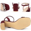 Perphy Women's Bow Decor Rhinestone Slingback Chunky High Heel Sandals - 3 of 4