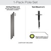 Excello Global Products V2 Light Pole 1 Pack (Yard Mount) - 2 of 4