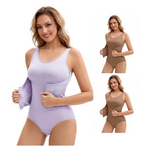 INSPIRE CHIC Women's 3 Rows Waist Cincher Butt Tummy Control Full Shapewear Body Shaper 3 Packs - 1 of 4