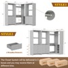 Aheaplus Set of 3 Freestanding Corner Closet System, 81'' Space-saving Closet Organizer with Drawers and Hanging Rods - 3 of 4