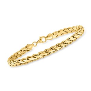 Ross-Simons 10kt Yellow Gold Curved-Link Bracelet - 1 of 4